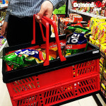 손잡이가 있는 폴딩박스 캠핑 바구니 장바구니 대형 : 두니드