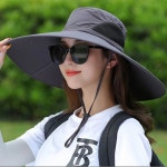 남성 여성 여름 벙거지 등산 햇빛 가리개 챙넓은 와이드 메쉬 모자 : 산별나무