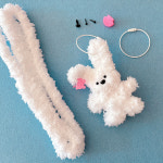 [올패턴] 모루인형 키링 만들기 DIY 키트 (눈 코 키링 머리핀 포함) : 올패턴