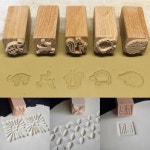 DIY 손으로 조각한 나무 도장 점토 도자기 인쇄 블록 도구 물고기 뼈 다람쥐 꽃 사슴 : 할랑마켓
