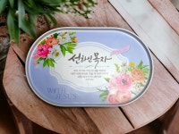 플라워 말씀쟁반 타원형 (대) : 하늘꿈기독교백화점