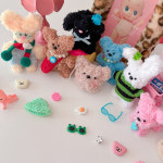 [올패턴] 모루인형 키링 만들기 DIY 키트 (눈 코 키링 머리핀 포함) : 올패턴