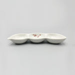 국산 그린 메라민 동백 타원 3칸 종지 G-0518 업소용 소스 초장 그릇 g0518 : 온라인키친