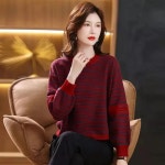 여성용 봄 긴소매 니트 티셔츠 루즈핏 니트티 빅사이즈 Nru23MY3 : 한국동형 주식회사