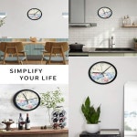 벽걸이전자시계 벽걸이led시계 수국 수채화 식물 라운드 거실벽시계 화장실시계 : 엔쵸이마켓