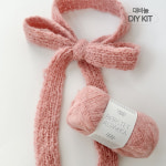 [뜨개 DIY 키트] 대바늘 스키니 머플러 만들기 니트 타이 목도리 뜨개질 패키지 : 욜로풀