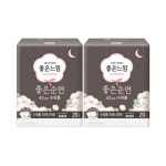 좋은느낌좋은순면슈퍼(롱)20PX2팩 일반생리대 : borabest