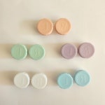 렌즈케이스 렌즈통 렌즈보관함 소프트 퍼플그레이 2개 : 태산쇼핑