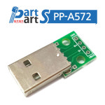 (PP-A572) USB PCB기판 모듈 USB A형 수-MALE USB-04 : 동신전자