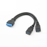 COMS(컴스) USB 3.0 젠더(Y형)/NA260/A(Fx2)/20P(F) : 이앤디몰