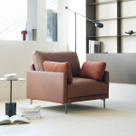 시스디자인 킨 1인 천연면피가죽 소파 : 시스디자인