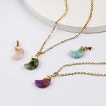 루비반지 루비원석 경적 도금 블랙 마노면 목걸이 유색보석목걸이 : young몰