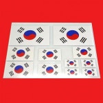 태극기 국기스티커 차량용데칼스티커 5사이즈11P 코팅재질 : 노마드마미