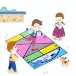 놀이 전통게임 어린이 사방치기 민속 보드게임 전통 : SJ누리