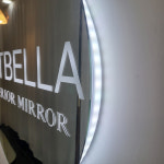 아트벨라 사인 로고 엣칭 원형 LED 거울 : 아트벨라