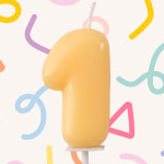 케이크 생일초 이벤트 파티 기념일 1번 시그니처 뚱뚱한 숫자초 : 도니카트