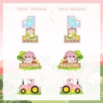 오븐종이호일 업소용쿠킹호일 핑크 농장 동물 번째 쿠킹호일 종이호일원형 : 텐텐상점