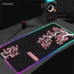 핑크 사쿠라 대형 마우스 RGB LED 글로우 컴퓨터 Masuepad PC 데스크 사무실 테이블 Msts : JOBDADA