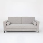 편안한 거실 가구 그레이 패브릭 스틸 블랙다리 3인 쇼파 소파 공용실 카페 : 홈앤퍼니