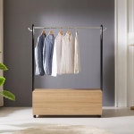 바퀴달린 이동식 하부수납장 의류 모자 튼튼한 옷걸이 행거 1200 벽행거 : 홈앤퍼니