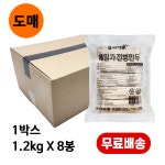 봉평메밀가 메밀전병 1박스 1.2kgX8봉 / 김치메밀전병 매콤한 전병 : 초원식탁