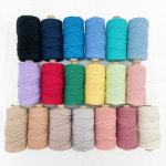 마크라메 우동끈 코바늘 뜨개 실 콘사 5mm 19컬러 손 뜨개 : 하비스푼