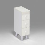 심플 네이비 화이트 사이드 틈새 수납 정리 보관 3단 미니 서랍장 인테리어 : 홈앤퍼니