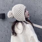 여자방한모자 남성귀달이모자 여성용 보호 모자 따뜻한 마스크모자 방한귀마개 : 텐텐상점
