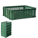 마요 플라스틱 닭상자 녹색 4호 5개 각종 수산물 과일 적재 박스 : 서희물류