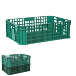 마요 플라스틱 닭상자 녹색 3호 5개 각종 수산물 과일 적재 박스 : 서희물류