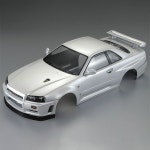 [KB48644] 1/10 Nissan Skyline (BNR34) Body Finished w/Light Bucket (Pearl-White｜킬러바디 완제품) : 해운대RC