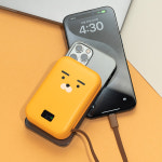 카카오프렌즈/니니즈 케이블형 맥세이프 고속충전 보조배터리 20000mAh, 라이언 : 주식회사 리튬포어스