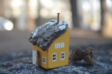 원목 미니하우스 장식품 나무껍질 지붕 : 키큰나무공방