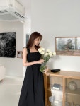 수지 블랙 리본 셀프웨딩 드레스,  스냅 브라이덜샤워 피로연 2부 촬영 드레스 휴양지 비치 : 모반디