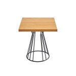 카페 거실 주방 오크 월넛 우드컬러 사각상판 스틸다리 테이블 식탁 가구 : 홈앤퍼니