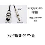 sg 국산- 캐논 XLR암-55 모노 숫 6.3mm-2m (케논케이블 캐논케이블 마이크 음향 앰프 스피커) : 태성실업