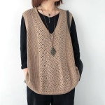 꽃무늬조끼 니트조끼코디 여성니트 : 겸손상회