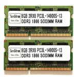 SureSdram DDR3 sodimm ram 8gb 1866MHz 노트북 메모리 DDR3 8GB 2RX8 PC3L-14900S-13 마이크론 칩셋 : goldtrophy765