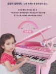 피아노 완구 여아 전자오르간 마이크 포함 초보 연주 가능 3-8세 37금 건반 5세 공주 선물 : 갈락토사