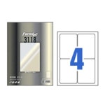 (SM)폼텍 물류관리용 광택 라벨 LB-3118 100매 4칸 : SUN마켓