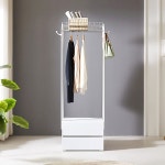 서랍식행거 일자강철행거 수납가구 정리함 고정식 선반 옷걸이 600 : PEAT