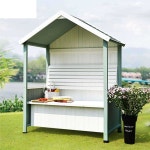 전망대 벤치 야외 오두막 나무 원두막 전원주택 농장 가로134X세로75X높이170cm : 승지스토어