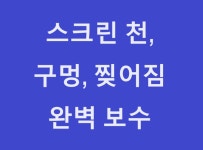 스크린 천 구멍 뚫림 찢어짐 접착 보수 스크린골프 : 스크린천 보수제