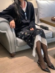 플라워 꽃무니 쉬폰 시폰 레이어드 미디스커트 : 디어멤버