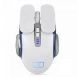 USB 리시버 6 키 무선 마우스 2400 DPI 충전식 게이머 게이밍 노트북 PC 2.4Ghz RGB LED : 04대흥