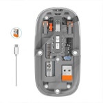 인체공학적 무선 마우스 1600 DPI 2.4G 게임용 음소거 USB 리시버 포함 PC 노트북 컴퓨터 태블릿용 : 04대흥