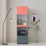 전자렌지 밥솥 에어프라이 가전 선반 컬러도어 주방 수납장 500 밥솥다이 : 홈앤퍼니