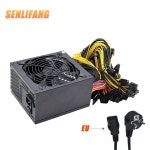 2000W 마이닝 PSU 지원 8 디스플레이 카드 GPU 12V 4 핀 180-260V PC 전원 공급 장치 BTC 등 RVN Bitcoin Miner 전원 공급 장치... 