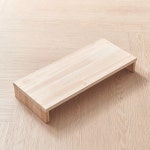 오피스 서재 사무실 컴퓨터 pc책상위 삼나무 원목 모니터 받침대 수납 선반 : 홈앤퍼니