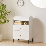 거실 침실 침대옆 돔형 화이트 2칸서랍 소품 진열 협탁 수납장 주방수납장 : 홈앤퍼니